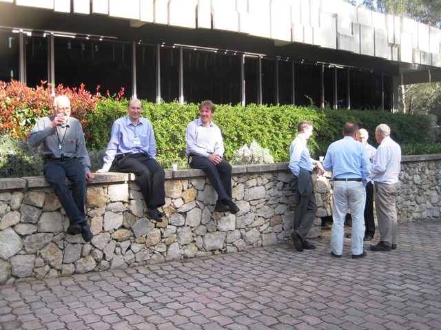 IMG 5062 Reino,Jo,Kees,Dave,Mario,Malcolm,Brian-outside-Einstein-building