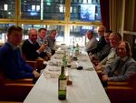 P1040807 10 Restaurant-Lasipalatsi-Jukka,Brian,Kees,Ken,Jo,Reino,Dave,Malcolm,Alexander