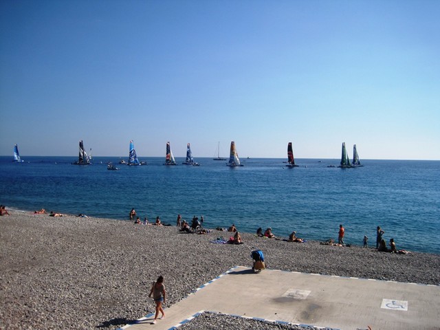 IMG 1405 Small-yachts-in-Extreme-Sailing-Series-competition-just-off-Nice-beach
