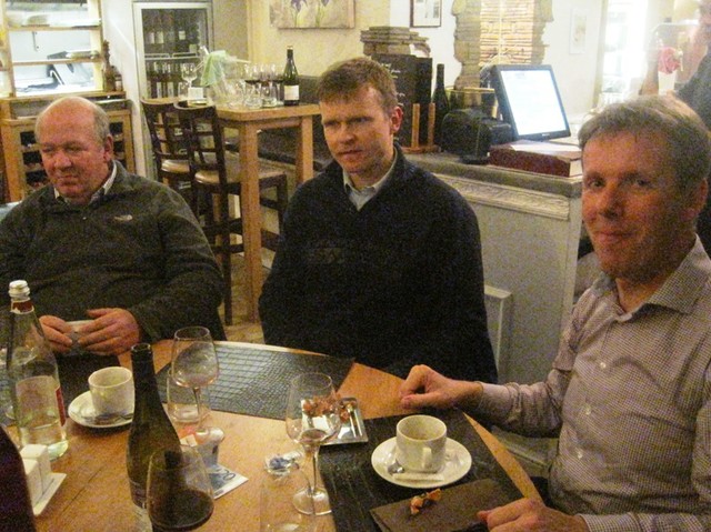 IMG 4122 Phil,Jukka,Kees in Le Chrono-restaurant